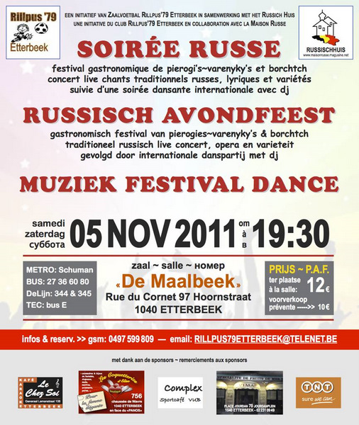 RC Soirée russe - Russisch avondfeest. Etterbeek. 2011-11-05